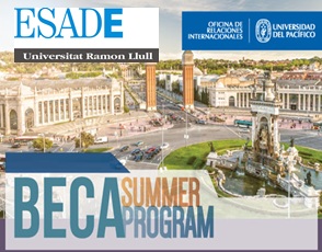 Alumno UP recibe Beca Summer Program de ESADE - España